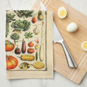 Franse keukenhanddoek voor plantaardige groenten (Quarter Fold)