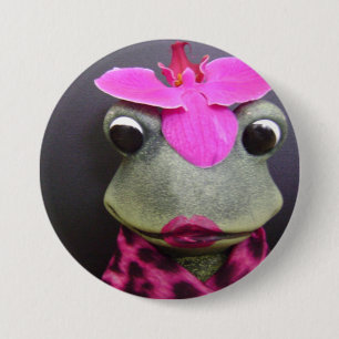 Franse kikkerknop ronde button 7,6 cm