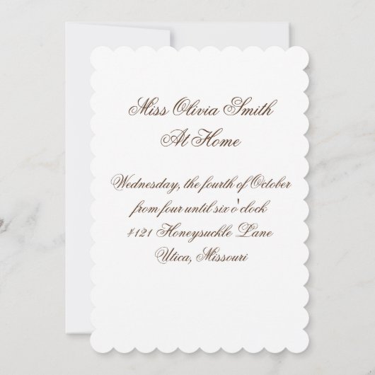  Franse Kinderdagmiddag Tea Kaart (Achterkant)