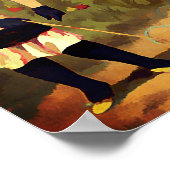 Franse kinderen - croquet Poster (Hoek)