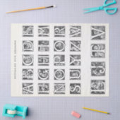  Franse kinderen geïllustreerd alfabet ambacht Tissuepapier (Craft)