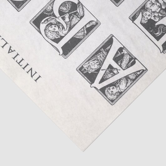 Franse kinderen geïllustreerd alfabet ambacht Tissuepapier (Detail)