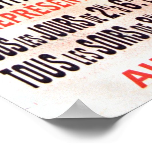  Franse kindertheaterreclame Poster (Hoek)