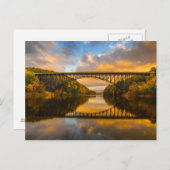 Franse King Bridge in Herfst Briefkaart (Voorkant / Achterkant)