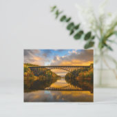 Franse King Bridge in Herfst Briefkaart (Staand voorkant)