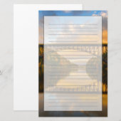 Franse King Bridge in Herfst Briefpapier (Voorkant / Achterkant)