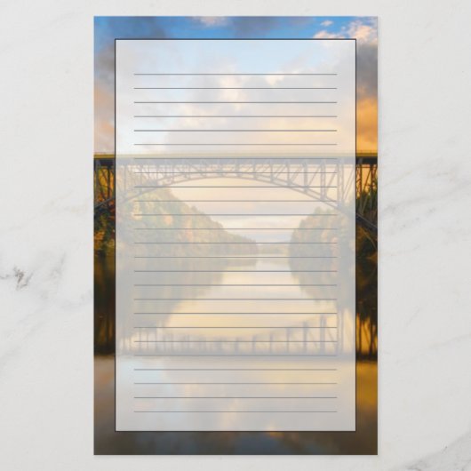 Franse King Bridge in Herfst Briefpapier (Voorkant)