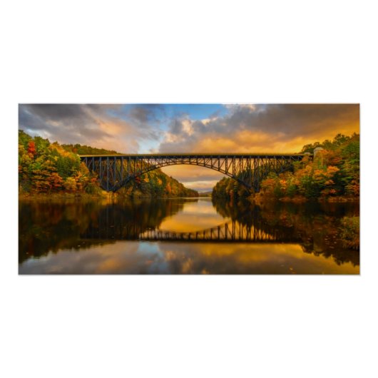 Franse King Bridge in Herfst Perfect Poster (Voorkant)