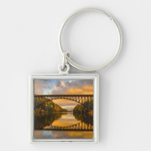 Franse King Bridge in Herfst Sleutelhanger (Voorkant)
