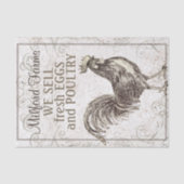 Franse kip haan grunge  gevogelte Boerderij Tissuepapier (Voorkant)