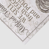 Franse kip haan grunge  gevogelte Boerderij Tissuepapier (Detail)