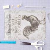 Franse kip haan grunge  gevogelte Boerderij Tissuepapier (Craft)