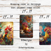 Franse kippen thee tijd decoupage inpakpapier vel