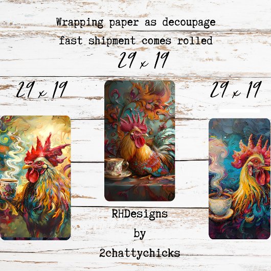 Franse Kippen Theetijd Decoupage Inpakpapier Vel