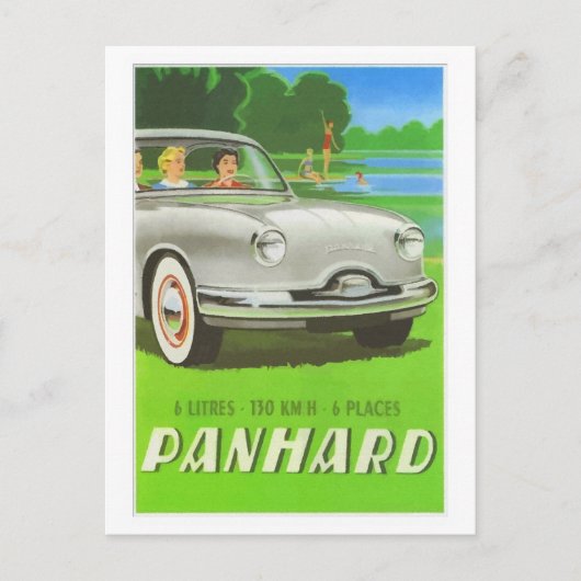 Franse klassieke auto en schilderij Panhard Briefkaart (Voorkant)