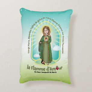 Franse Kleur Achtergrond Kinderen FOL Maria-Icoon Accent Kussen