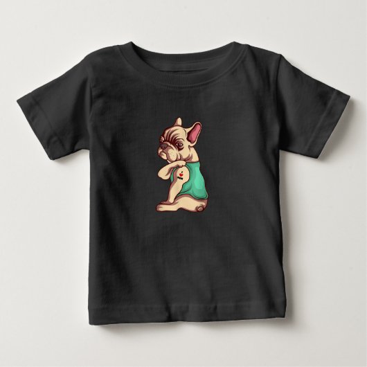 franse knelhond Ik hou van tattoo cadeau (Voorkant)