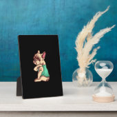 franse knelhond Ik hou van tattoo cadeau Fotoplaat (Zijkant)