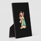 franse knelhond Ik hou van tattoo cadeau Fotoplaat (Zijkant)
