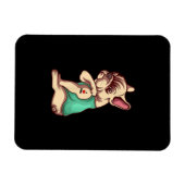 franse knelhond Ik hou van tattoo cadeau Magneet (Horizontaal)