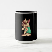 franse knelhond Ik hou van tattoo cadeau Mok (Midden)