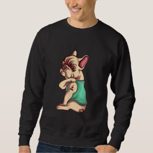 franse knelhond Ik hou van tattoo cadeau Trui