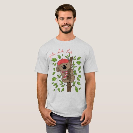 Franse Koala T-shirt (Voorkant volledig)