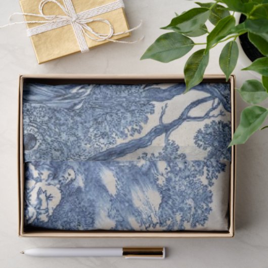 Franse Koe Blauw land  Tissuepapier (Geschenk)