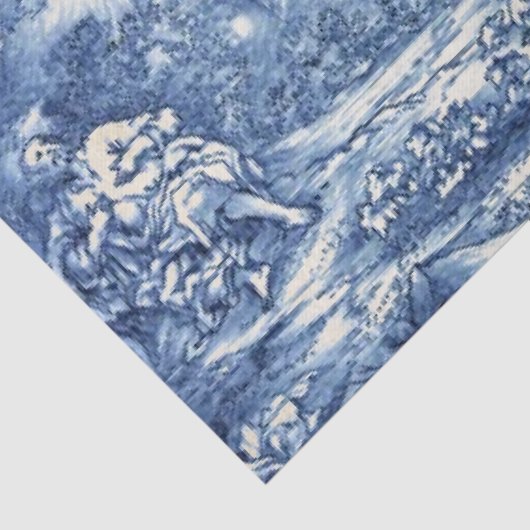 Franse Koe Blauw land  Tissuepapier (Detail)