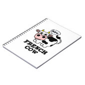 Franse Koe Grappige Dieren Punt Notitieboek (Linkerzijde)