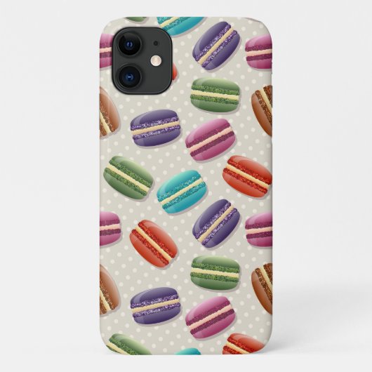 Franse koekjes, Macarons, Macaron Cookies, Stippen Case-Mate iPhone Case (Achterkant)