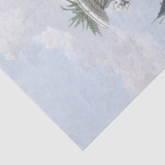 Franse Koeskoepelkapje tuintuin  ontkoppeling Tissuepapier (Detail)