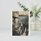 Franse koffiekelner briefkaart (Staand voorkant)