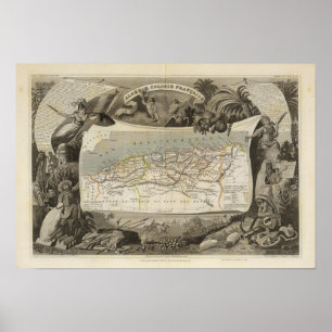 Franse kolonie Algerije Poster