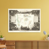 Franse kolonies in Afrika Canvas Afdruk (Insitu (Woonkamer))