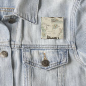 Franse kolonies in Afrika Vierkante Button 5,1 Cm (In situ)
