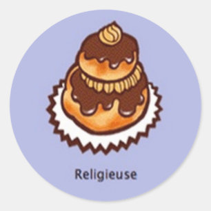 Franse kookster ronde sticker