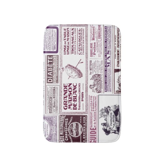  Franse krant Ads 1910 Badmat (Voorkant Verticaal)