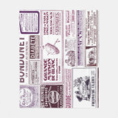  Franse krant Ads 1910 Fleece Deken (Voorkant)