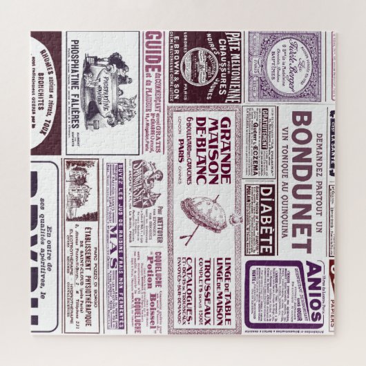  Franse krant Ads 1910 Legpuzzel (Horizontaal)