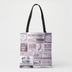 Franse krant Ads 1910 Tote Bag