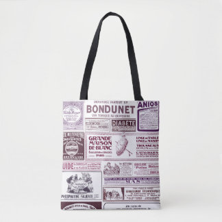  Franse krant Ads 1910 Tote Bag