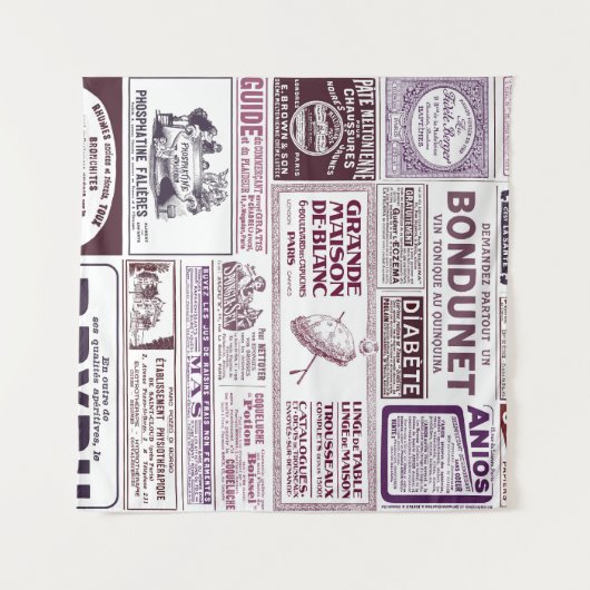  Franse krant Ads 1910 Wandkleed (Voorkant (horizontaal))