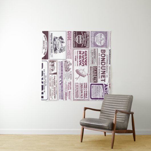  Franse krant Ads 1910 Wandkleed (In Situ (horizontaal))