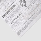 Franse krant Ads Crown Marriage Decoupage Tissuepapier (Detail)