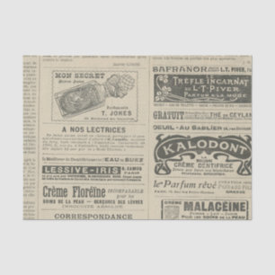 Franse krant Advertisement Tissuepapier
