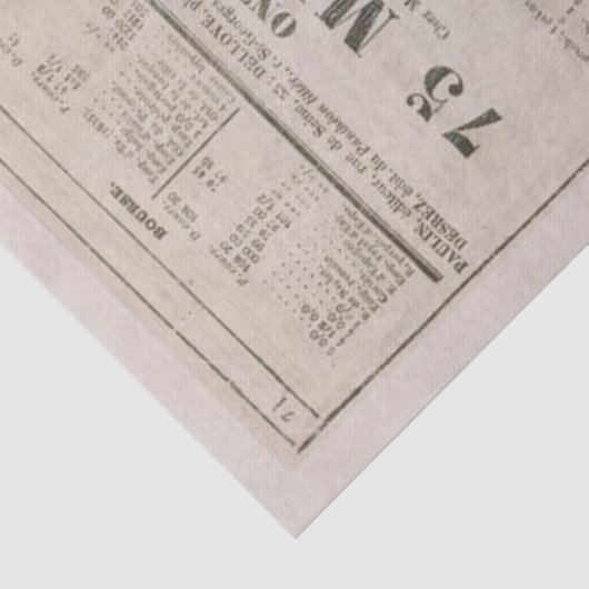 Franse krant  - Aged - ontkoppeling Tissuepapier (Detail)