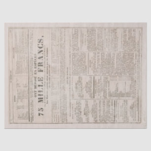 Franse krant  - Aged - ontkoppeling Tissuepapier