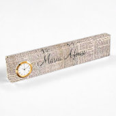 Franse krant, Franse Desk Name plate Naambordje