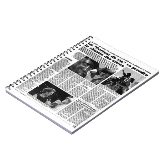 Franse krant Journal Notitieboek (Linkerzijde)